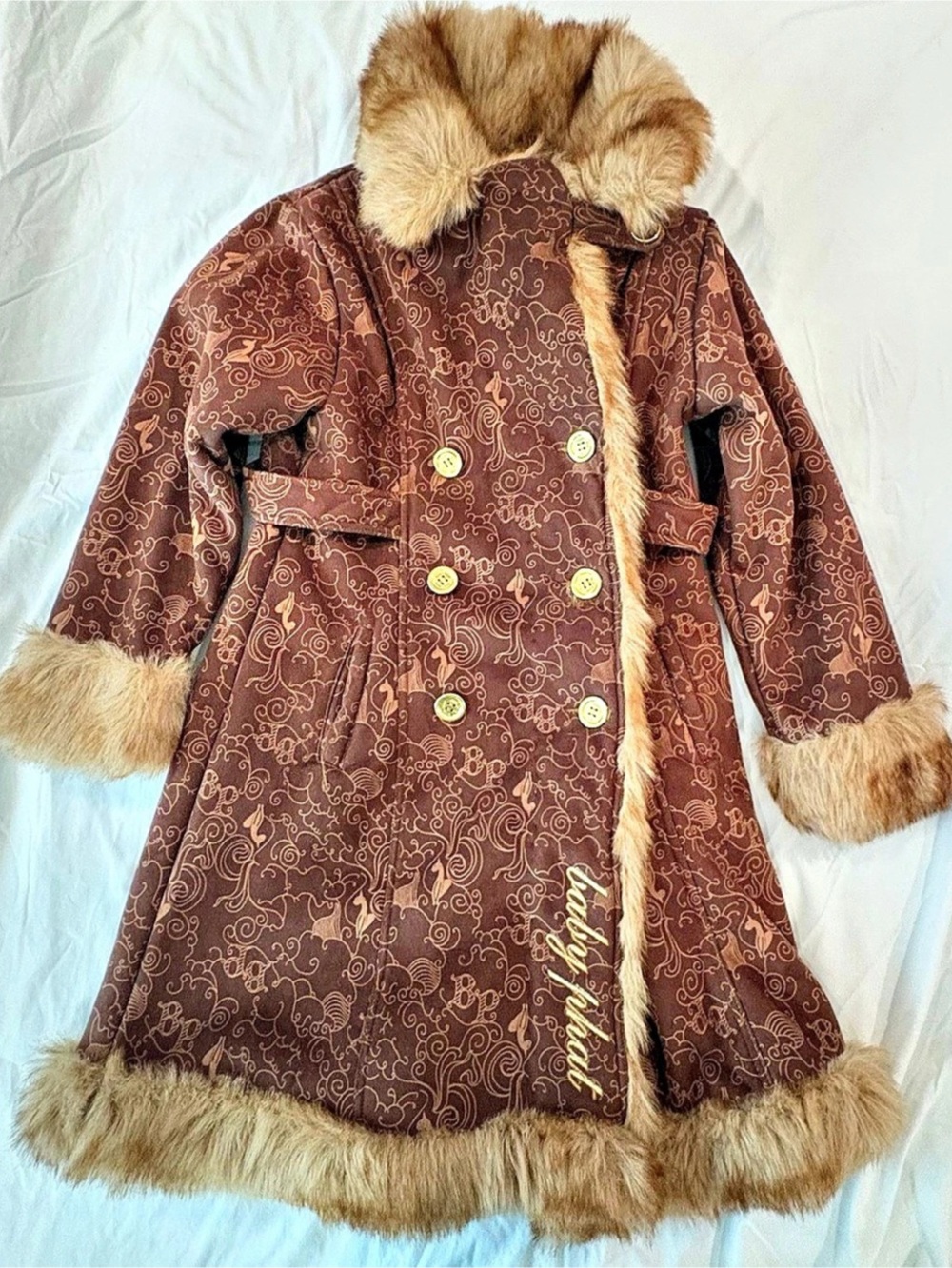 Baby Phat Faux Fur Trim Coat